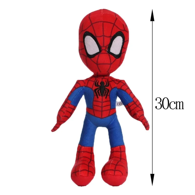 30 cm Marvel Spiderman Plüschtier, weich gefüllt, Cartoon-Plüschpuppen, große Plüschjungen, Stoffpuppen, Kissen, Kinder, Weihnachtsgeschenk
