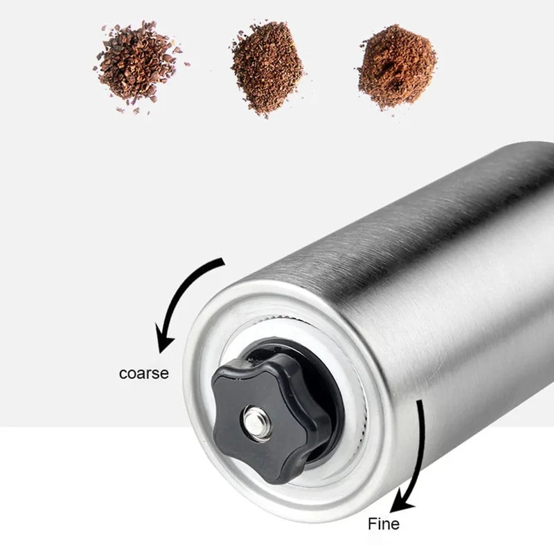 Manuelle Kaffeemühle mit konischem Kern Tragbare Kaffeemühle aus Edelstahl Handgemachte tragbare Kaffeemühle Kaffeezubehör