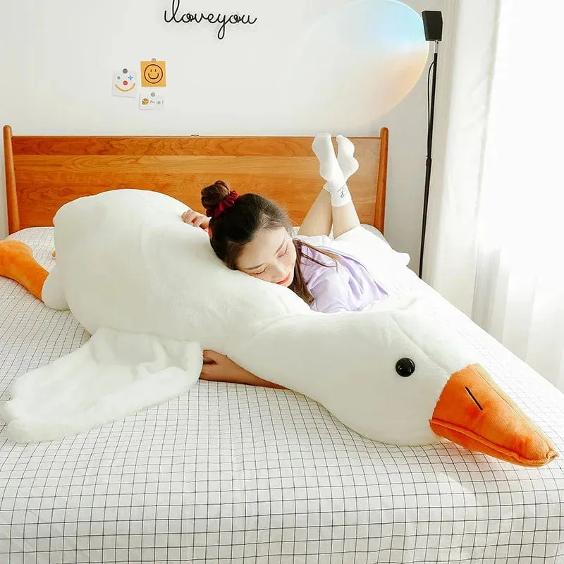 90-190 cm Schöne Große Weiße Gans Dekokissen Plüschtier Große Gans Puppe Schlafen auf dem Bett Geburtstagsgeschenk Mädchen Envio gratis Stofftiere