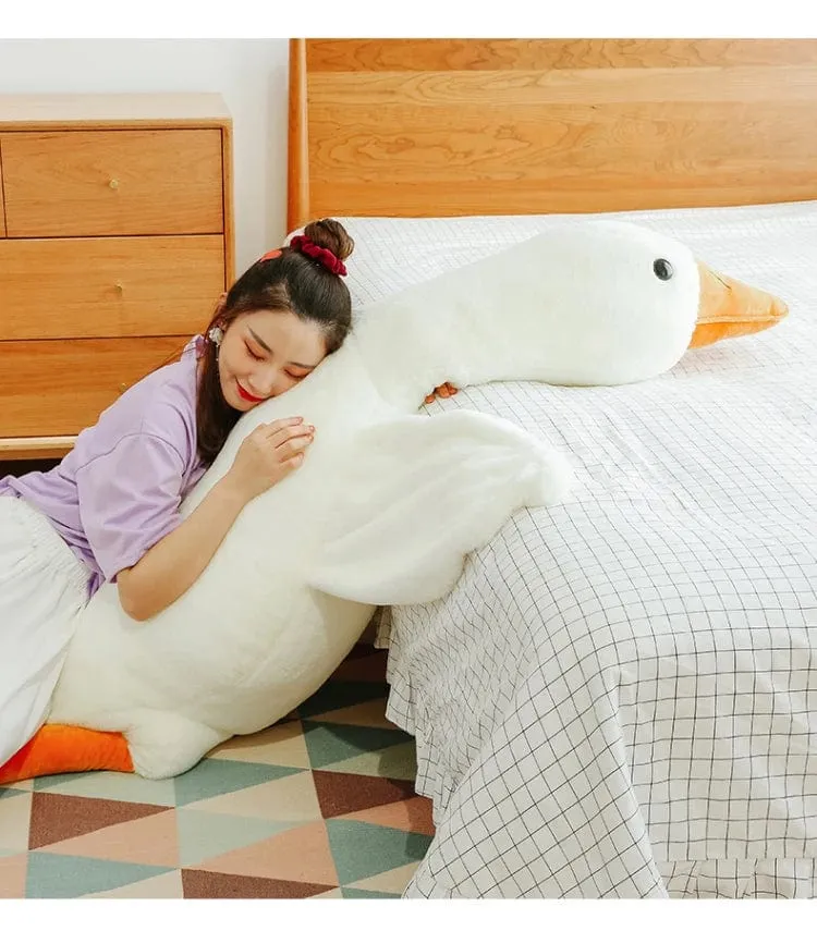 90-190 cm Schöne Große Weiße Gans Dekokissen Plüschtier Große Gans Puppe Schlafen auf dem Bett Geburtstagsgeschenk Mädchen Envio gratis Stofftiere