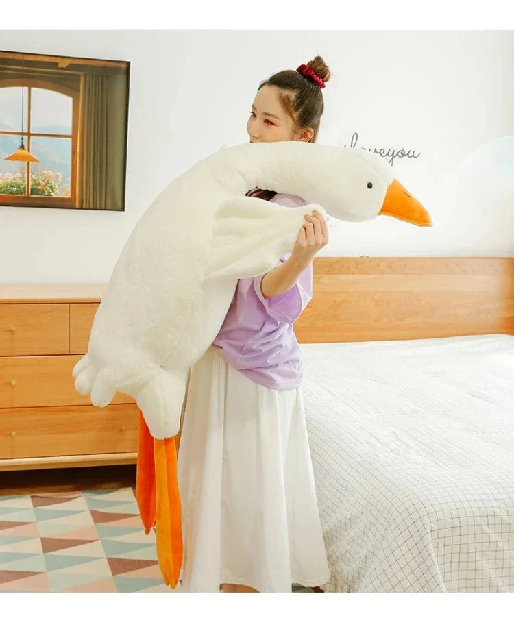 90-190 cm Schöne Große Weiße Gans Dekokissen Plüschtier Große Gans Puppe Schlafen auf dem Bett Geburtstagsgeschenk Mädchen Envio gratis Stofftiere