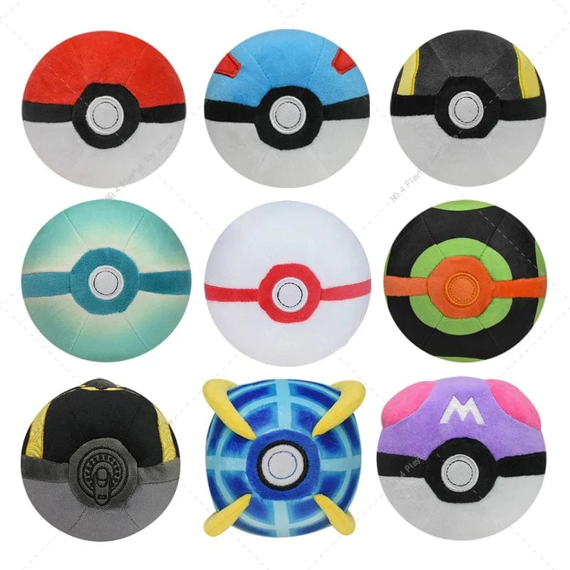 9 Arten Pokemon Plüschtier Pokéball Ultra Master Ball Strange Ball Dusk Ball Beast Ball Hisuian Ultra Ball Weiches Stofftier