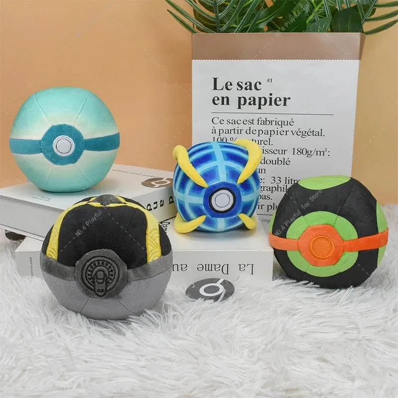 9 Arten Pokemon Plüschtier Pokéball Ultra Master Ball Strange Ball Dusk Ball Beast Ball Hisuian Ultra Ball Weiches Stofftier