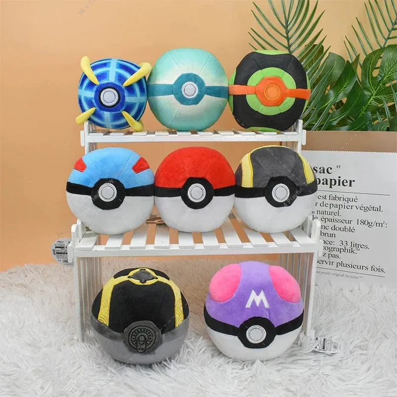 9 Arten Pokemon Plüschtier Pokéball Ultra Master Ball Strange Ball Dusk Ball Beast Ball Hisuian Ultra Ball Weiches Stofftier