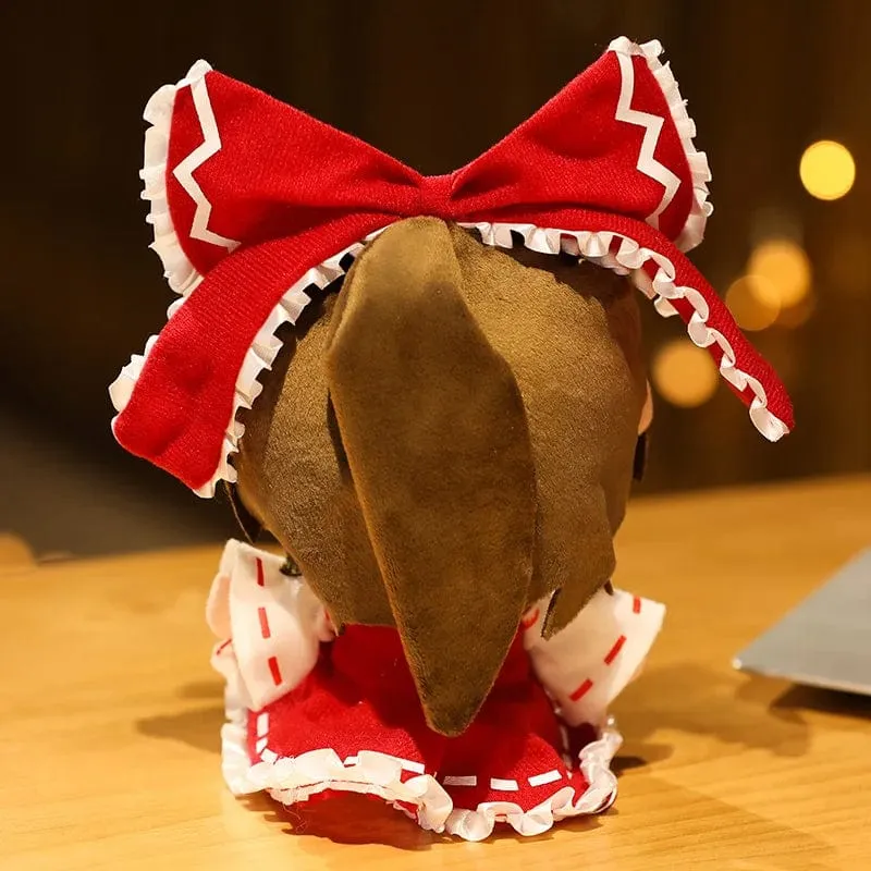 20CM New Japan Anime TouHou Projekt Hakurei Reimu Kirisame Komeiji Koishi Cosplay Plüschpuppe Niedliche ausgestopfte Sitzpuppen Geschenke