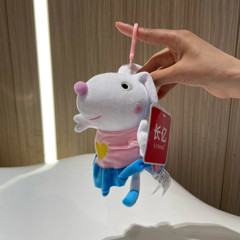 19 cm, 100 % echtes PEPPA PIG, ausgestopfte weiche Puppe, Peppa George Zoe Suzy Rebecca Emily Danny Pedro Bär Dinosaurier Kinder Plüschtier