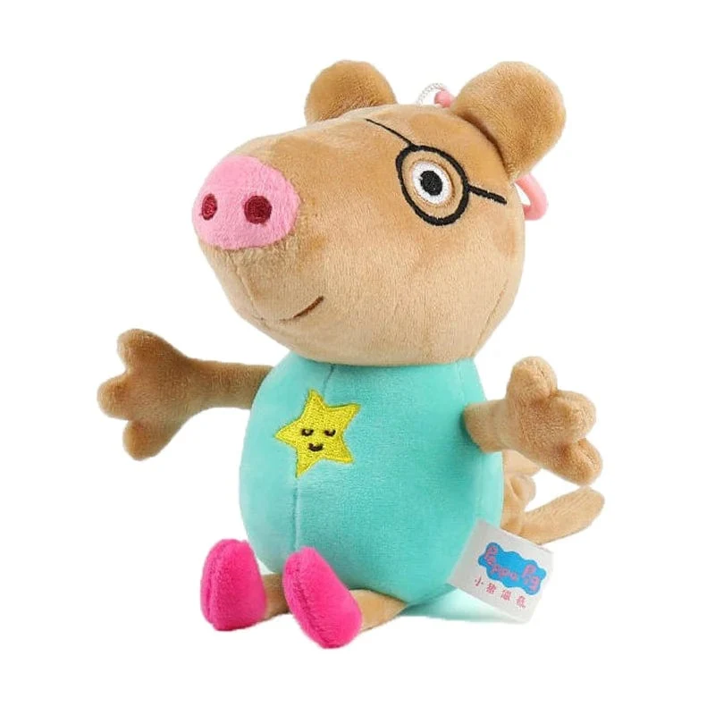 19 cm, 100 % echtes PEPPA PIG, ausgestopfte weiche Puppe, Peppa George Zoe Suzy Rebecca Emily Danny Pedro Bär Dinosaurier Kinder Plüschtier