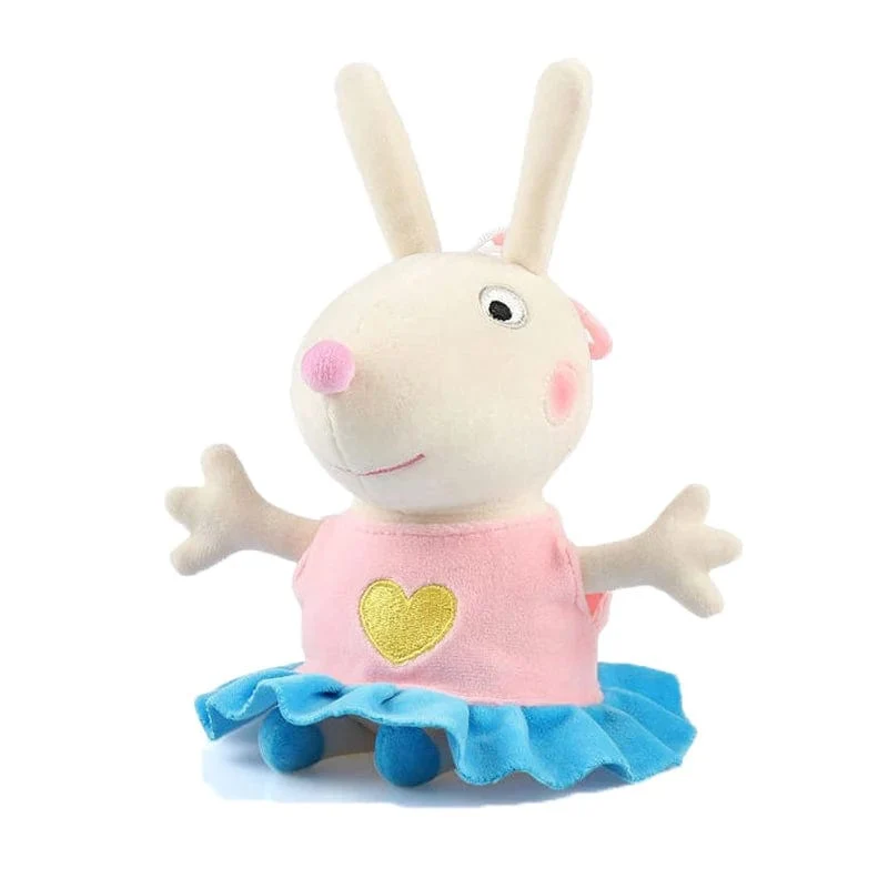 19 cm, 100 % echtes PEPPA PIG, ausgestopfte weiche Puppe, Peppa George Zoe Suzy Rebecca Emily Danny Pedro Bär Dinosaurier Kinder Plüschtier