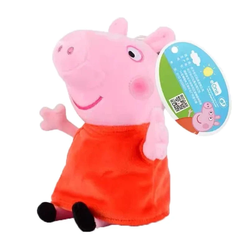 19 cm, 100 % echtes PEPPA PIG, ausgestopfte weiche Puppe, Peppa George Zoe Suzy Rebecca Emily Danny Pedro Bär Dinosaurier Kinder Plüschtier