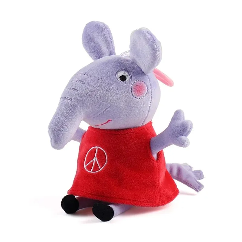 19 cm, 100 % echtes PEPPA PIG, ausgestopfte weiche Puppe, Peppa George Zoe Suzy Rebecca Emily Danny Pedro Bär Dinosaurier Kinder Plüschtier