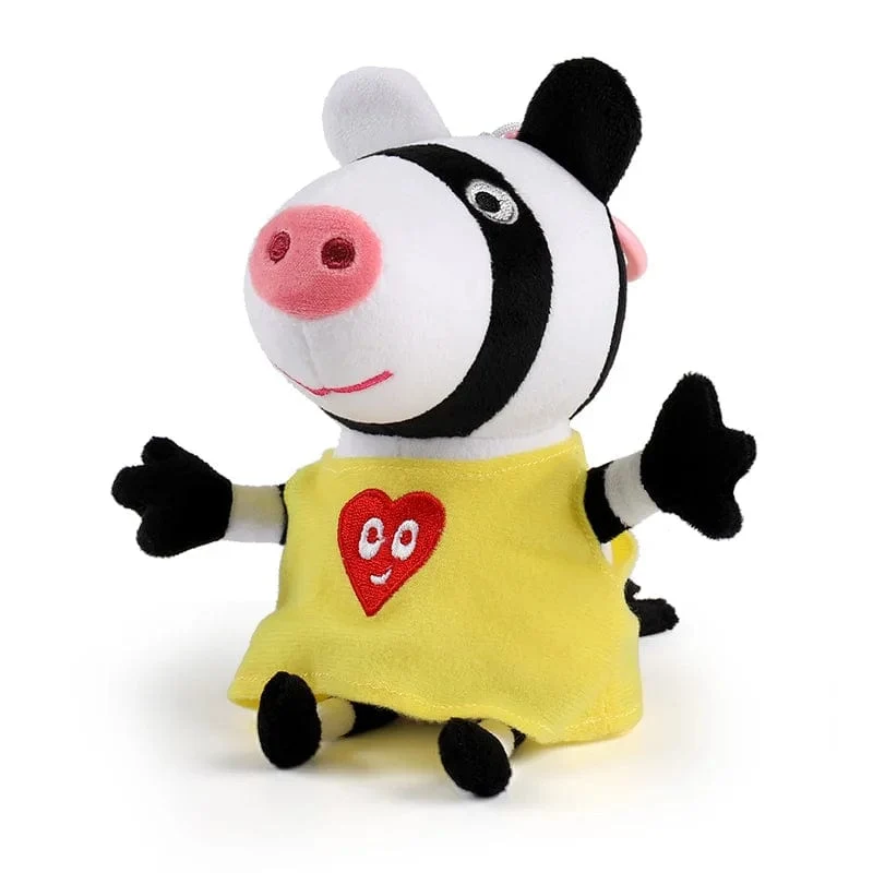 19 cm, 100 % echtes PEPPA PIG, ausgestopfte weiche Puppe, Peppa George Zoe Suzy Rebecca Emily Danny Pedro Bär Dinosaurier Kinder Plüschtier
