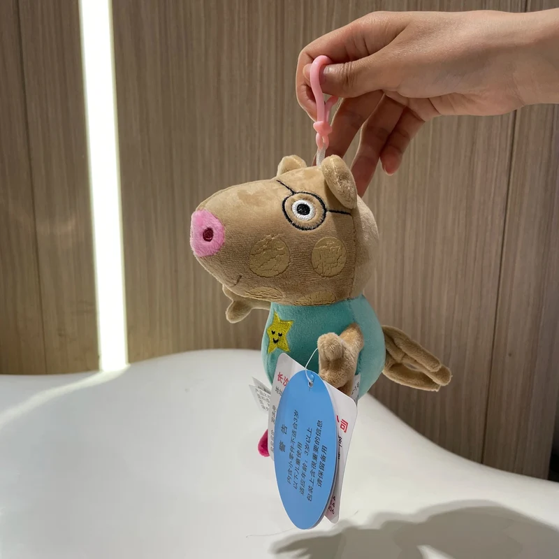 19 cm, 100 % echtes PEPPA PIG, ausgestopfte weiche Puppe, Peppa George Zoe Suzy Rebecca Emily Danny Pedro Bär Dinosaurier Kinder Plüschtier