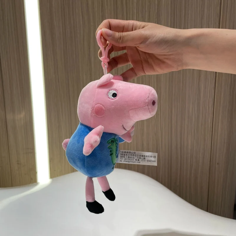 19 cm, 100 % echtes PEPPA PIG, ausgestopfte weiche Puppe, Peppa George Zoe Suzy Rebecca Emily Danny Pedro Bär Dinosaurier Kinder Plüschtier