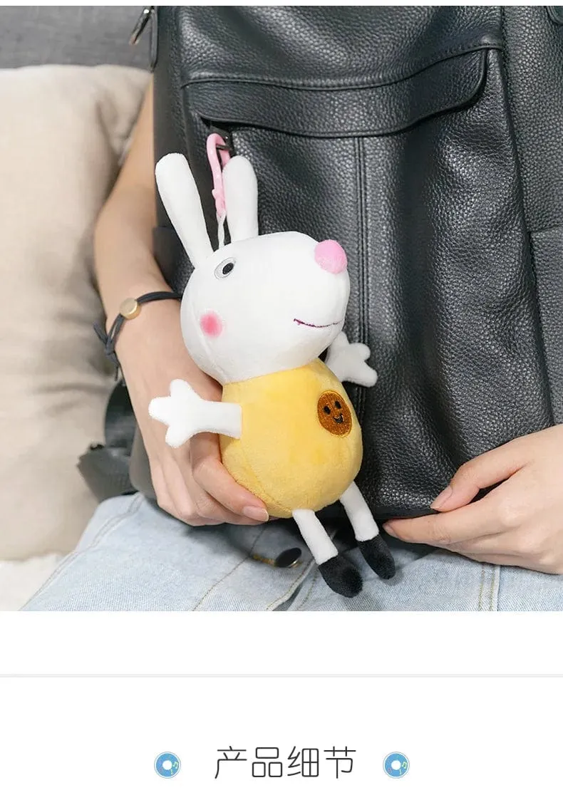 19 cm, 100 % echtes PEPPA PIG, ausgestopfte weiche Puppe, Peppa George Zoe Suzy Rebecca Emily Danny Pedro Bär Dinosaurier Kinder Plüschtier