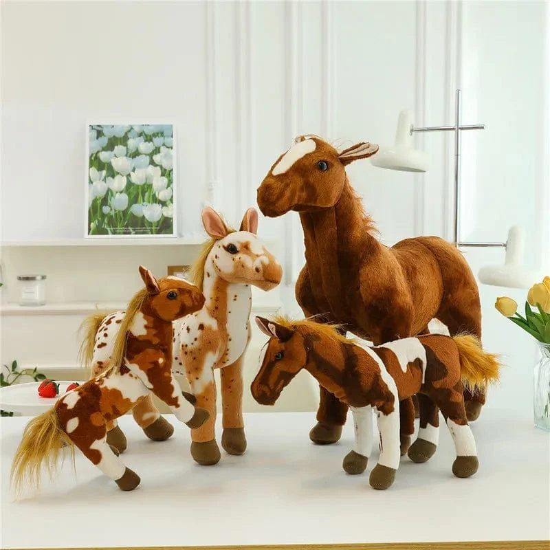 Grenzüberschreitende ultra-realistische mit Skelett Schweiß Blut Pferd Nutte Pferd Lusa Pferd Blume Pferd Simulation Plüsch Spielzeug Geschenke