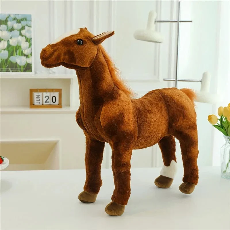 Grenzüberschreitende ultra-realistische mit Skelett Schweiß Blut Pferd Nutte Pferd Lusa Pferd Blume Pferd Simulation Plüsch Spielzeug Geschenke