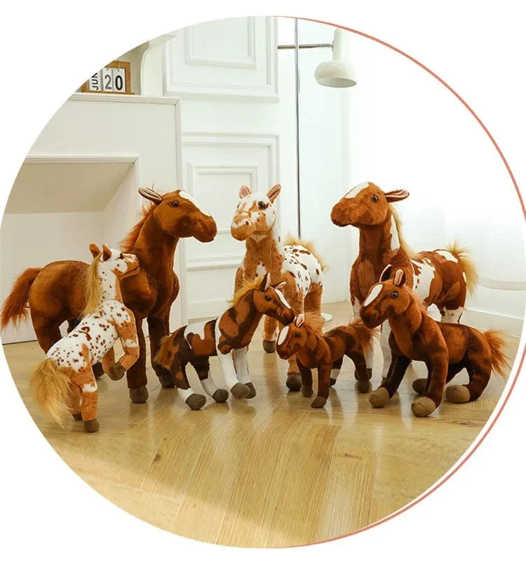 Grenzüberschreitende ultra-realistische mit Skelett Schweiß Blut Pferd Nutte Pferd Lusa Pferd Blume Pferd Simulation Plüsch Spielzeug Geschenke