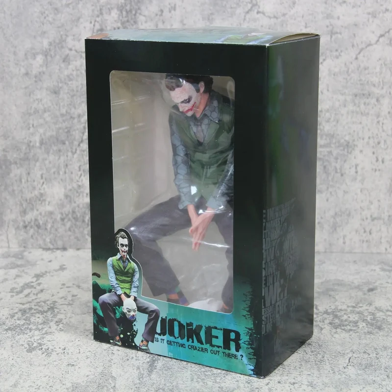 Anime Detective Comics Joker Sitzend Mafex Actionfigur Suicide Squad Joker Supervillain Modell Puppe Geschenk Auto Dekoration Spielzeug