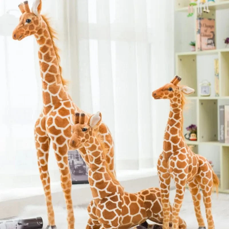 Neu 1 stück Riesen größe Giraffe Plüsch Spielzeug Niedlichen Stofftier Weiche Giraffe Puppe