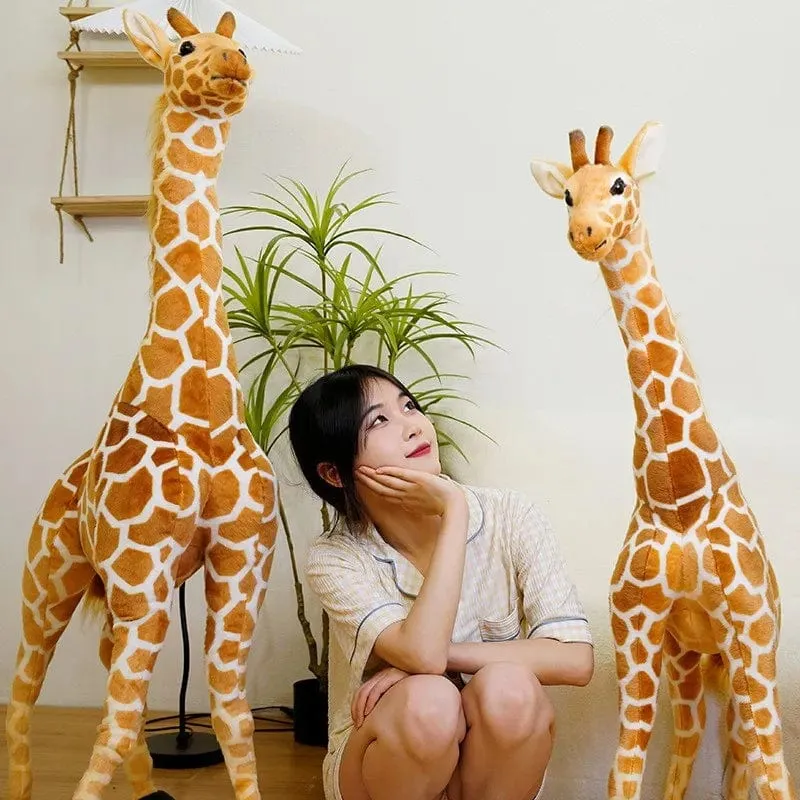 Neu 1 stück Riesen größe Giraffe Plüsch Spielzeug Niedlichen Stofftier Weiche Giraffe Puppe