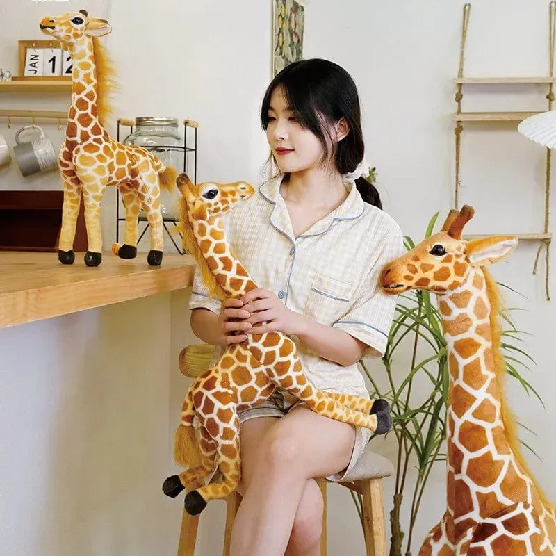 Neu 1 stück Riesen größe Giraffe Plüsch Spielzeug Niedlichen Stofftier Weiche Giraffe Puppe