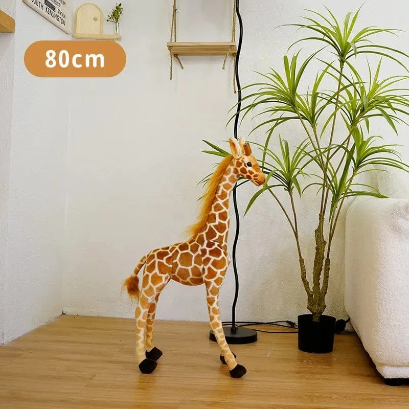 Neu 1 stück Riesen größe Giraffe Plüsch Spielzeug Niedlichen Stofftier Weiche Giraffe Puppe