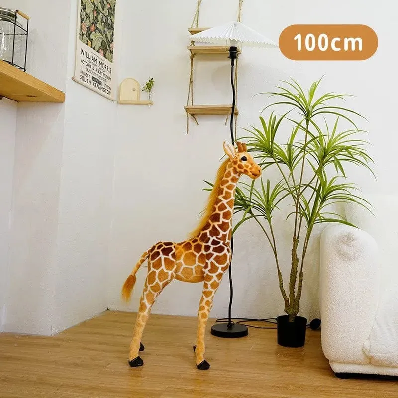 Neu 1 stück Riesen größe Giraffe Plüsch Spielzeug Niedlichen Stofftier Weiche Giraffe Puppe