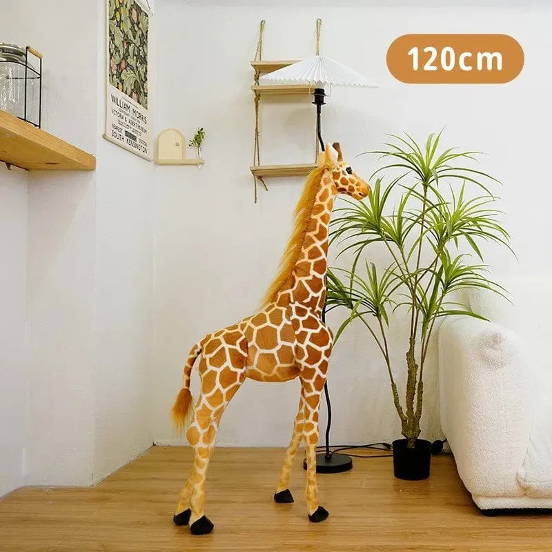 Neu 1 stück Riesen größe Giraffe Plüsch Spielzeug Niedlichen Stofftier Weiche Giraffe Puppe