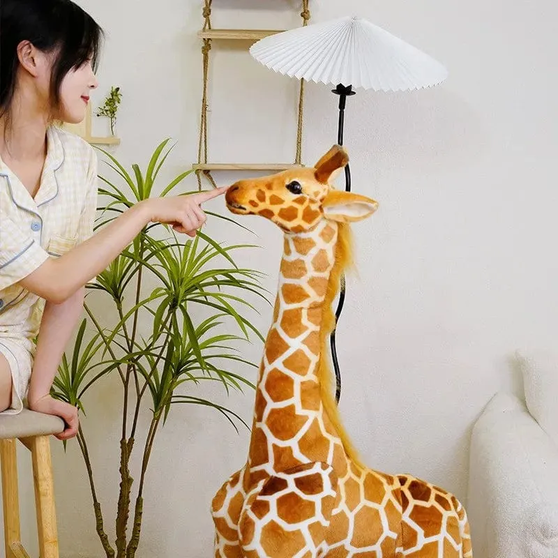 Neu 1 stück Riesen größe Giraffe Plüsch Spielzeug Niedlichen Stofftier Weiche Giraffe Puppe