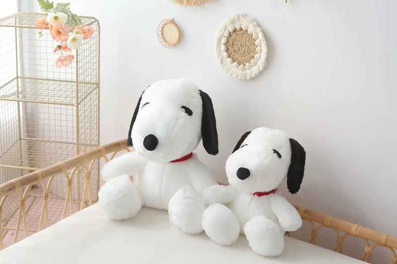 King Size 100CM Weißer Hündchen-Plüsch-Welpe Plüschtiere Hund Ausgestopfte Puppe Kawaii Zimmerdekor Erkerfensterkissen Tierspielzeug Geschenk für Kinder