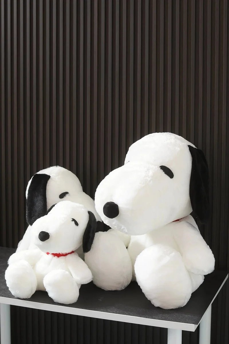 King Size 100CM Weißer Hündchen-Plüsch-Welpe Plüschtiere Hund Ausgestopfte Puppe Kawaii Zimmerdekor Erkerfensterkissen Tierspielzeug Geschenk für Kinder