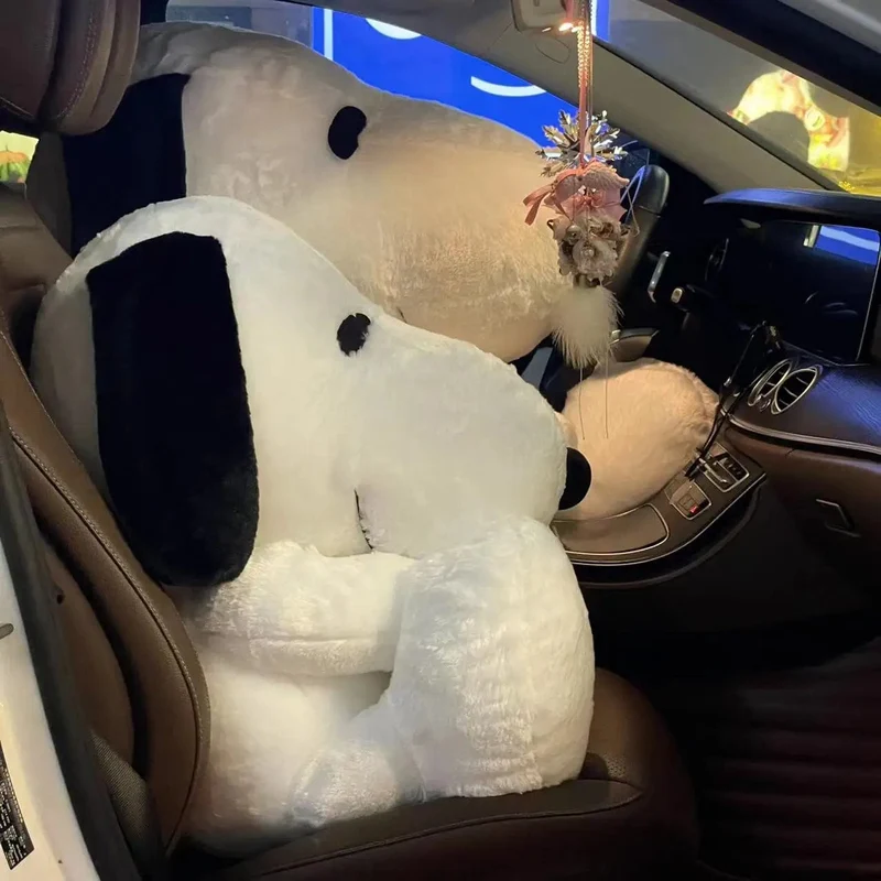 King Size 100CM Weißer Hündchen-Plüsch-Welpe Plüschtiere Hund Ausgestopfte Puppe Kawaii Zimmerdekor Erkerfensterkissen Tierspielzeug Geschenk für Kinder