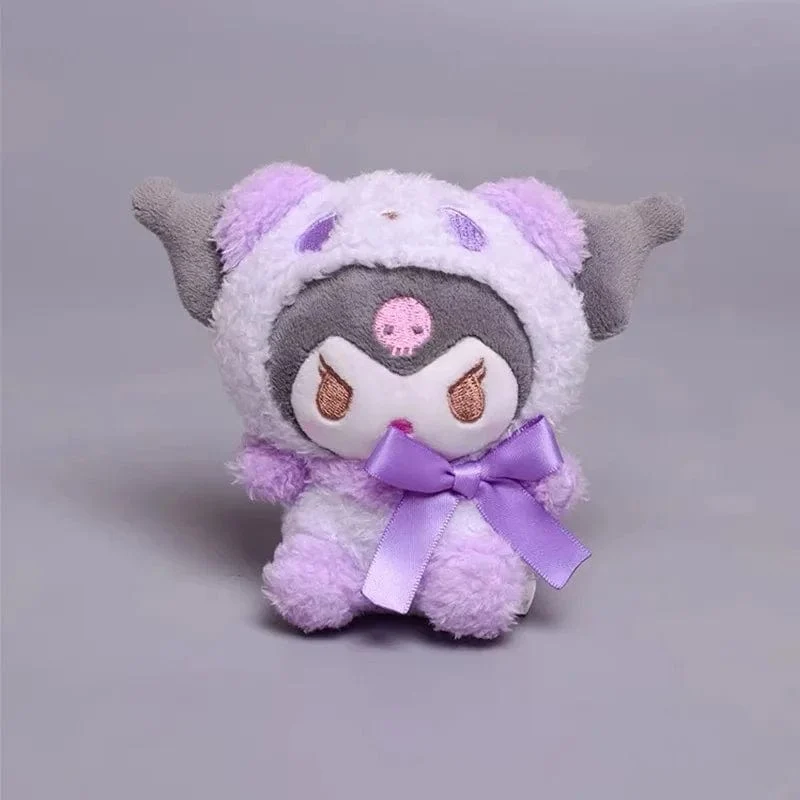 Kawaii Sanrio Schlüsselanhänger Plüsch Anime Kuromi Puppe Schlüsselanhänger Hello Kitty Plüschtier Cinnamoroll Schlüsselanhänger Taschenanhänger Spielzeug Geschenk für Mädchen