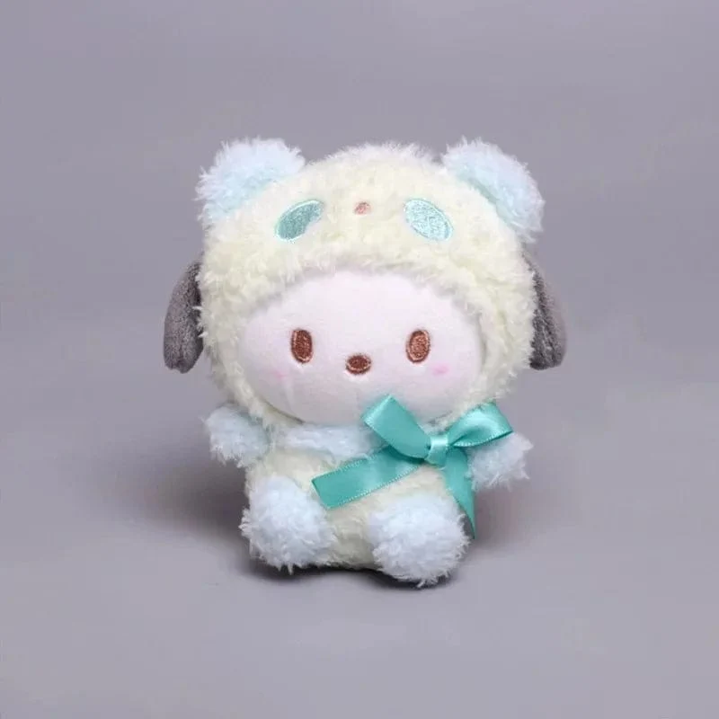Kawaii Sanrio Schlüsselanhänger Plüsch Anime Kuromi Puppe Schlüsselanhänger Hello Kitty Plüschtier Cinnamoroll Schlüsselanhänger Taschenanhänger Spielzeug Geschenk für Mädchen