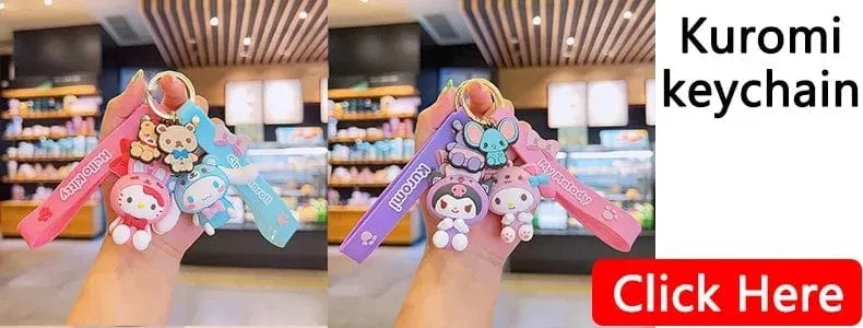 Kawaii Sanrio Schlüsselanhänger Plüsch Anime Kuromi Puppe Schlüsselanhänger Hello Kitty Plüschtier Cinnamoroll Schlüsselanhänger Taschenanhänger Spielzeug Geschenk für Mädchen