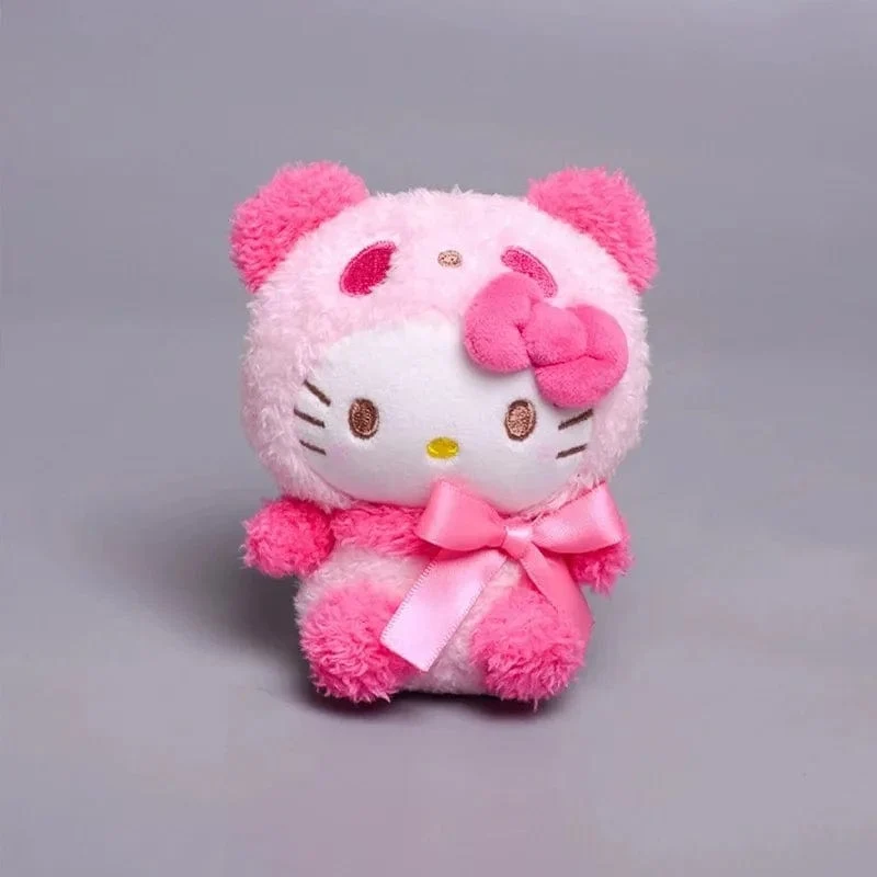 Kawaii Sanrio Schlüsselanhänger Plüsch Anime Kuromi Puppe Schlüsselanhänger Hello Kitty Plüschtier Cinnamoroll Schlüsselanhänger Taschenanhänger Spielzeug Geschenk für Mädchen