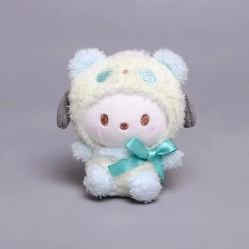Kawaii Sanrio Schlüsselanhänger Plüsch Anime Kuromi Puppe Schlüsselanhänger Hello Kitty Plüschtier Cinnamoroll Schlüsselanhänger Taschenanhänger Spielzeug Geschenk für Mädchen