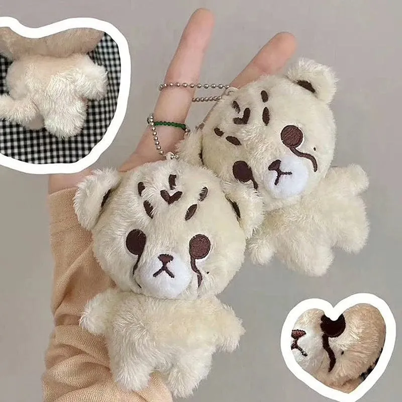1 Stück Kpop Cartoon Cheetah Lee Doyoung Mark Same Plüsch-Schlüsselanhänger Q Styles Mini Gomdo Lee Taeyong Schlüsselanhänger Schlüsselringe Taschenanhänger