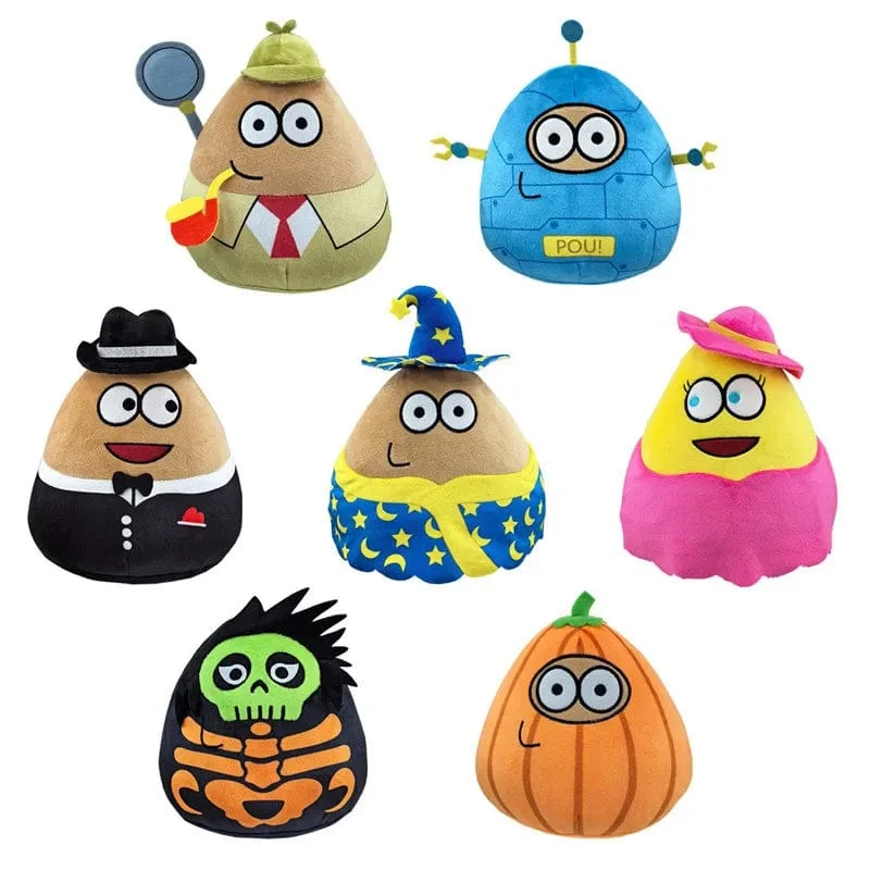 22 cm/8.6 Zoll Pou Plüsch Cartoon Alien Spielzeug Kawaii Stofftier Puppe Heiße Spielfigur Geschenke für Fans