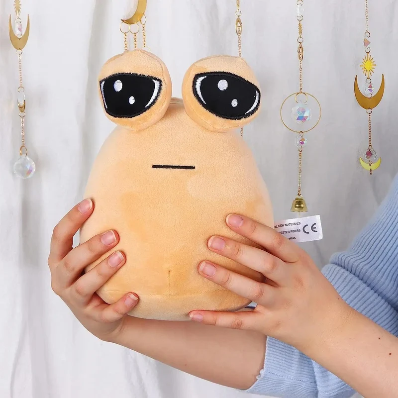 22 cm/8.6 Zoll Pou Plüsch Cartoon Alien Spielzeug Kawaii Stofftier Puppe Heiße Spielfigur Geschenke für Fans