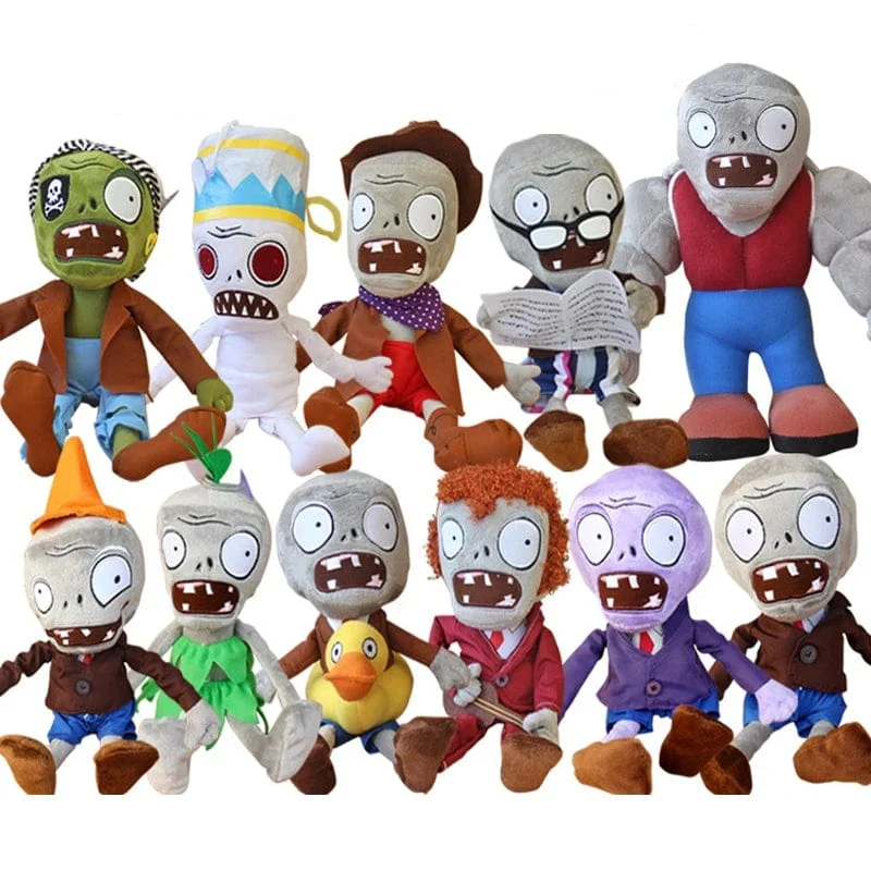 1 Stück Pflanzen vs Zombies Plüschtiere 30 cm PVZ Gargantuar Hüte Piratenente Zombie Plüsch Stofftiere Puppe Stofftier Geschenke für Kinder