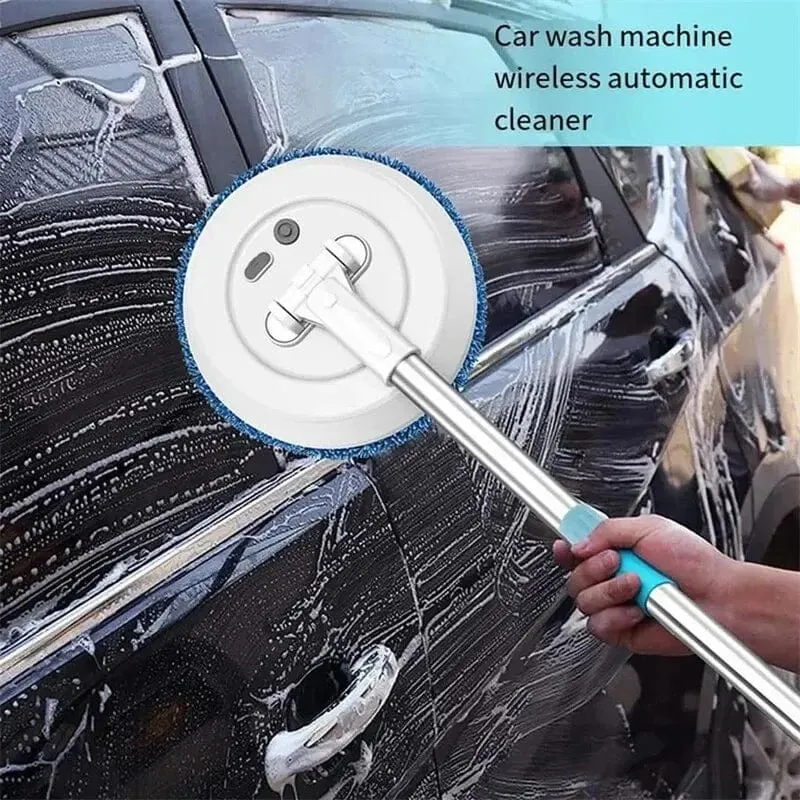 Kabellose elektrische Spin-Mop-Reinigungsmaschine, automatischer 2-in-1-Nass- und Trockenreiniger für Zuhause, Auto, Glas, Decke, Tür, Fenster, Bodenreiniger