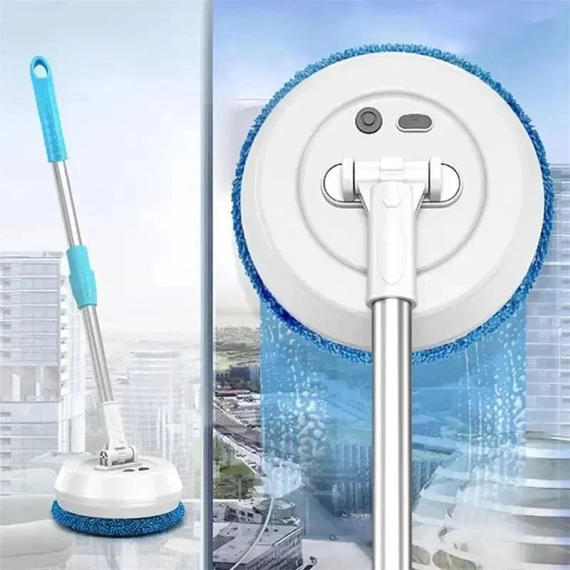 Kabellose elektrische Spin-Mop-Reinigungsmaschine, automatischer 2-in-1-Nass- und Trockenreiniger für Zuhause, Auto, Glas, Decke, Tür, Fenster, Bodenreiniger