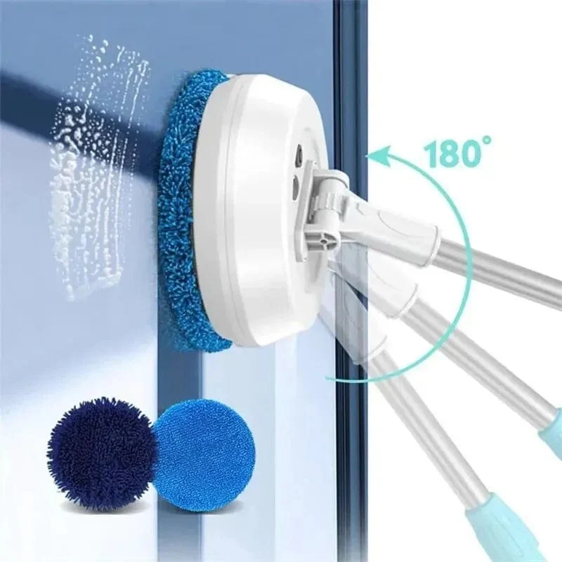 Kabellose elektrische Spin-Mop-Reinigungsmaschine, automatischer 2-in-1-Nass- und Trockenreiniger für Zuhause, Auto, Glas, Decke, Tür, Fenster, Bodenreiniger