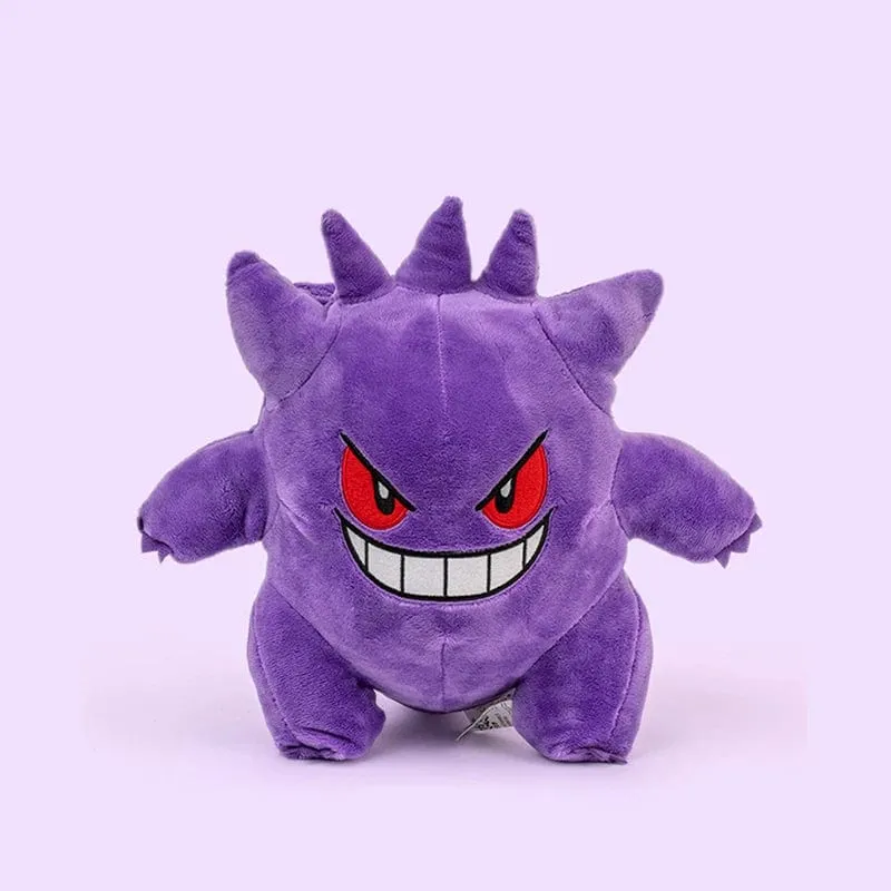 25 cm Gengar-Plüschtier Pokemon Niedliches Peluche Gefülltes Puppenspielzeug Beliebter Stil Cartoon-Bild Dekokissen Geburtstagsgeschenk für den Freund