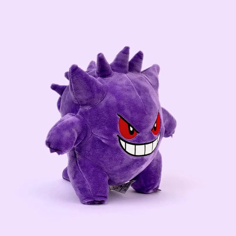 25 cm Gengar-Plüschtier Pokemon Niedliches Peluche Gefülltes Puppenspielzeug Beliebter Stil Cartoon-Bild Dekokissen Geburtstagsgeschenk für den Freund