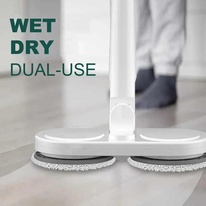 Kabelloser elektrischer Spin-Mop-Reiniger, automatischer 2-in-1-Nass- und Trockenreiniger für den Haushalt, Auto, Glas, Decke, Tür, Fenster, Bodenschrubbermaschine