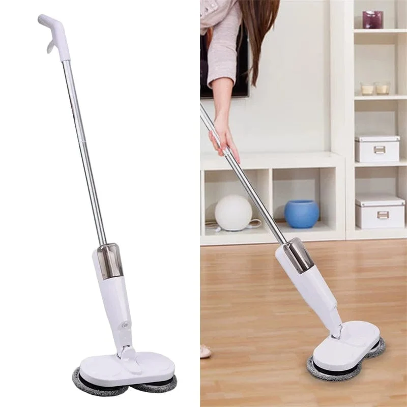 Kabelloser elektrischer Spin-Mop-Reiniger, automatischer 2-in-1-Nass- und Trockenreiniger für den Haushalt, Auto, Glas, Decke, Tür, Fenster, Bodenschrubbermaschine