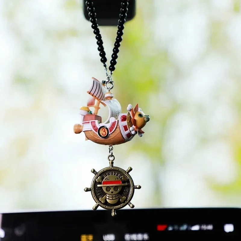 One Pieces Piratenboot Going Merry/Thousand Sunny Grand Piratenschiff Auto Anhänger Actionfigur Zeichentrickfigur Sammlerspielzeug