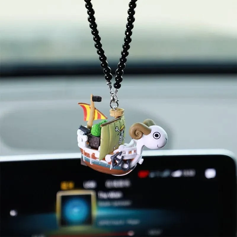 One Pieces Piratenboot Going Merry/Thousand Sunny Grand Piratenschiff Auto Anhänger Actionfigur Zeichentrickfigur Sammlerspielzeug